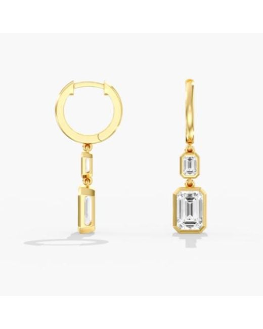 Everlee Metallic Emerald Bezel Lab Diamond Drop