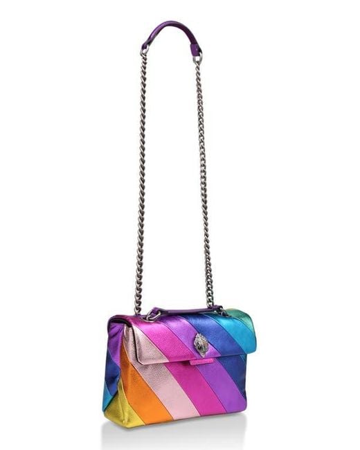 Kurt Geiger Purple Large Kensington Leather Crossbody Bag