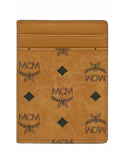 MCM Brown Aren Card Case for men