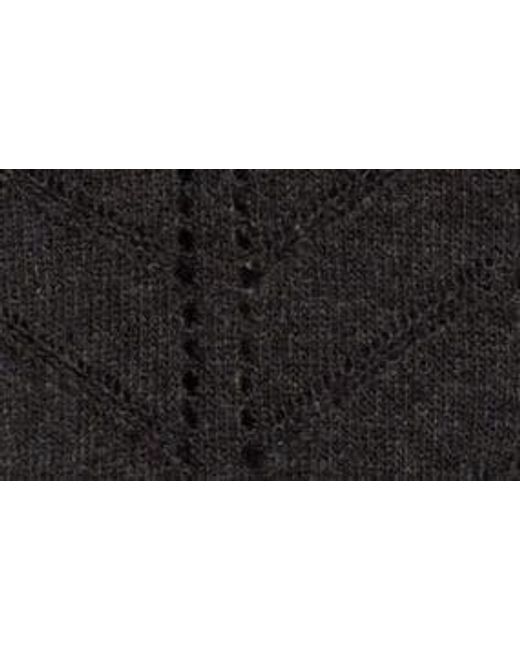 Etro Black Pointelle Knit Wool Cardigan
