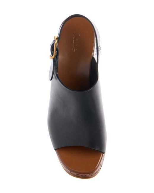 Chloé Black Maxime Platform Slingback Sandal