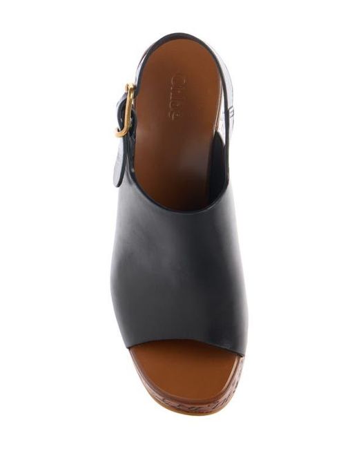 Chloé Black Maxime Platform Slingback Sandal