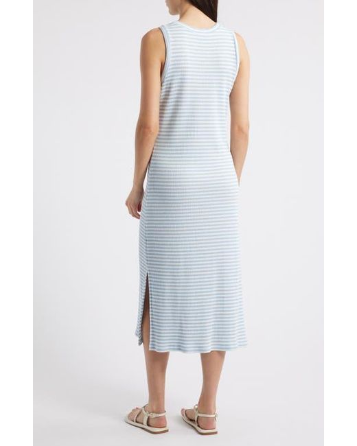 Rails Women's White Stripe Rib Midi Tank Dress Rails Women's White Stripe Rib Midi Tank Dress