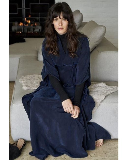 ocean + main Blue Belted Caftan