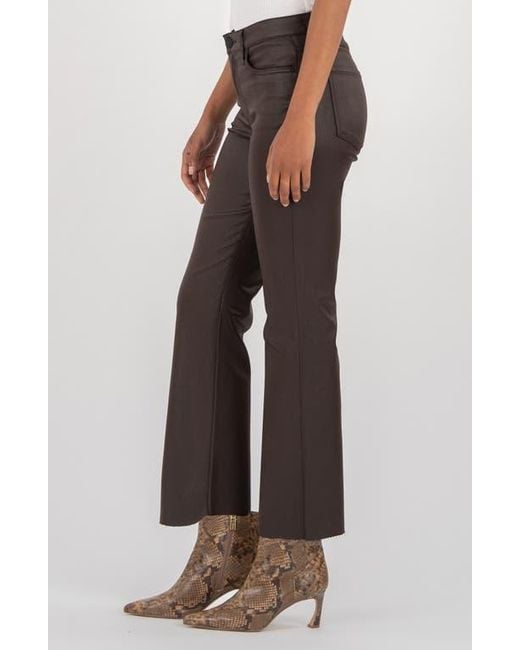 Kut From The Kloth Brown Kelsey Crop Kick Flare Jeans