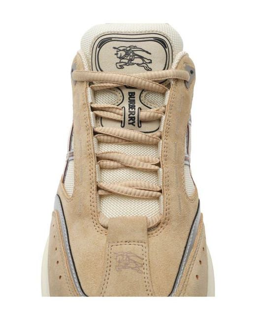 Burberry White Eclipse Mixed Media Sneaker for men