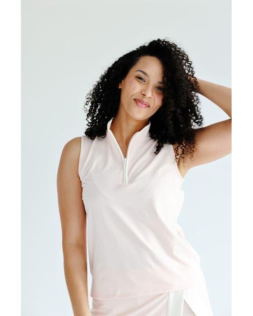 Beldrie White Drive Mock Top