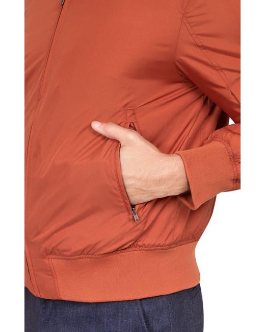 Brooklyn Brigade Red Solid Water Repellent Bomber Jacket for men