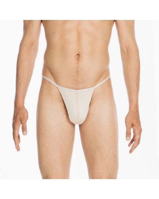 Hom White Plume G-String for men