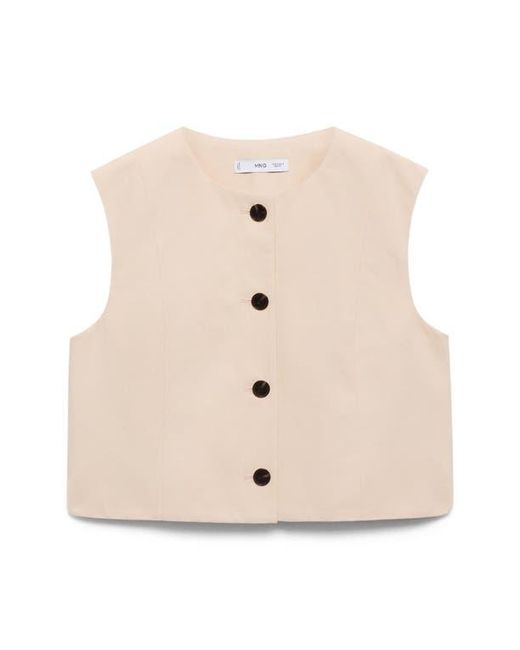 Mango Natural Button Cotton Crop Top