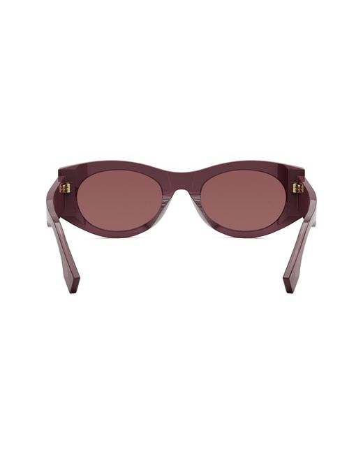 Fendi Pink The Roma 52mm Oval Sunglasses