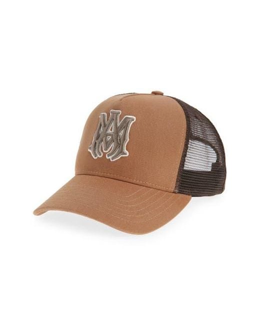 Amiri Brown Ma Logo Trucker Hat for men