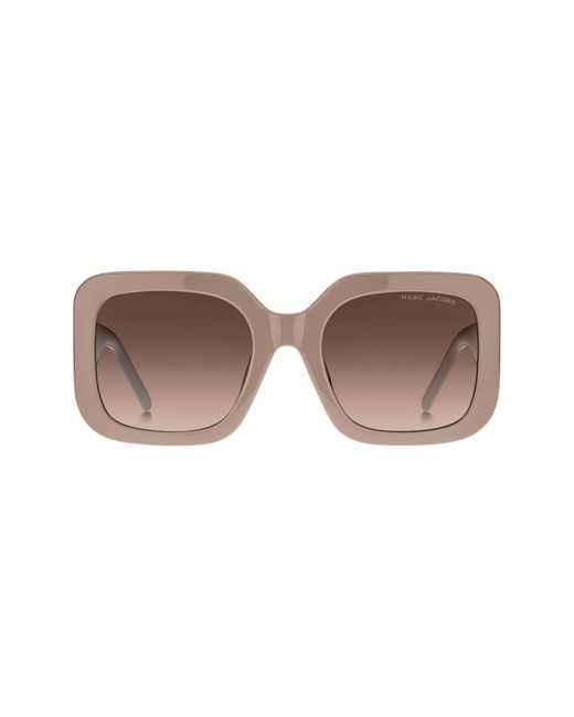 Marc Jacobs Brown 53mm Polarized Square Sunglasses