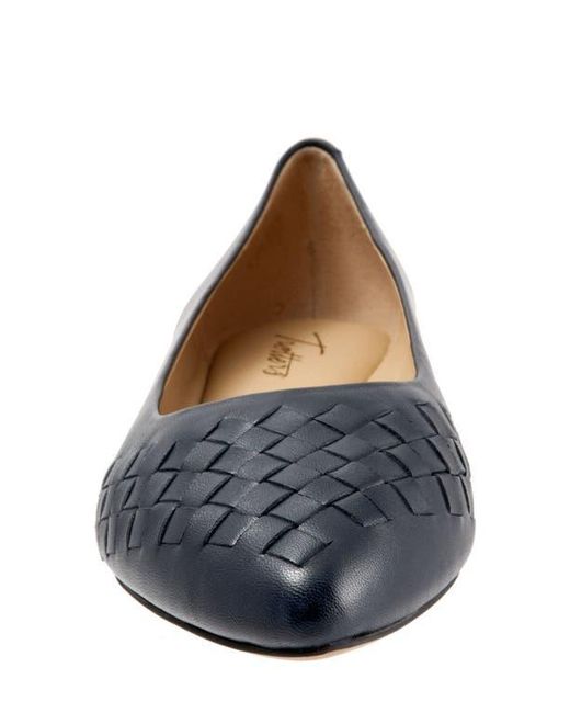 Trotters Blue Estee Woven Flat