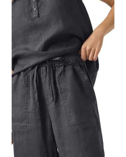 Splendid Blue Stella Linen Drawstring Pants