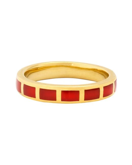 Jan Leslie Orange Dash Ring Set