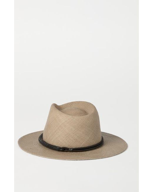 Brunello Cucinelli Natural Straw Fedora