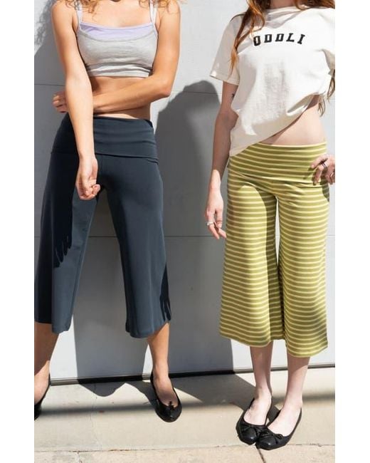 Oddli Blue Cropped Gaucho