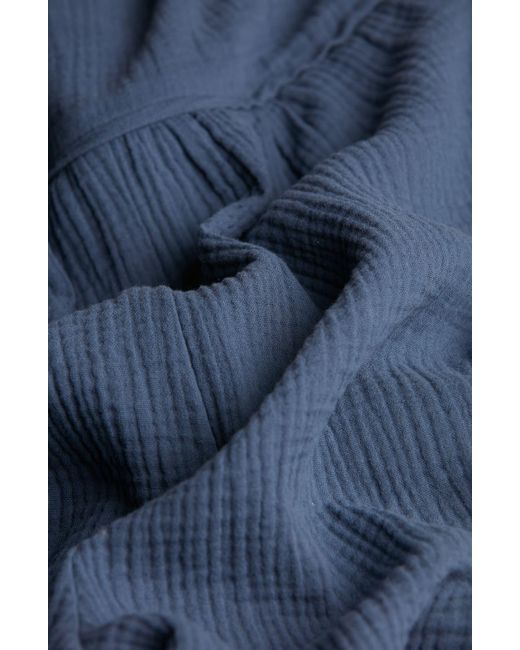 Cache Coeur Blue Canyon Organic Cotton Gauze Maternity/nursing Jumpsuit