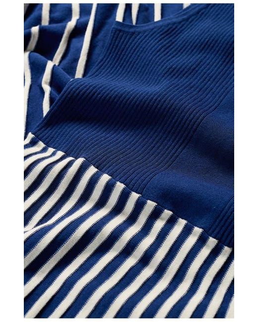 Seasalt Cornwall Blue Sunlight Summer Sleeveless Rib Sweater Dress