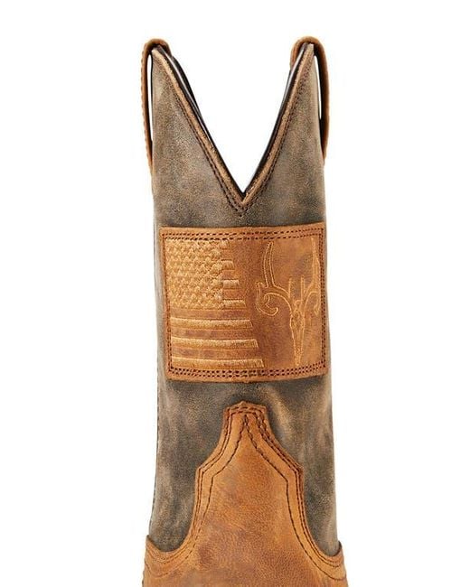 Ariat Brown Hybrid Patriot Country Western Boot for men