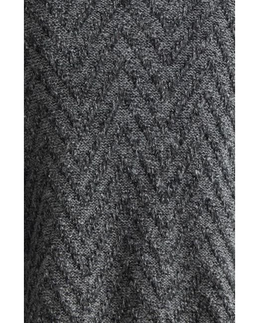 Missoni Gray Zigzag Sequin Poncho
