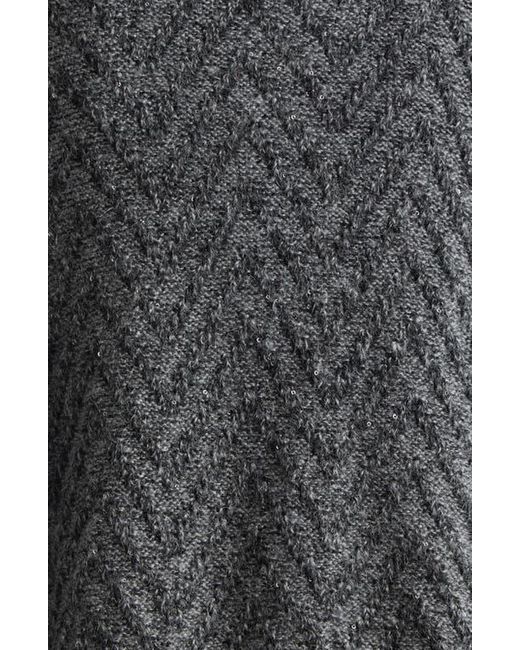 Missoni Gray Zigzag Sequin Poncho