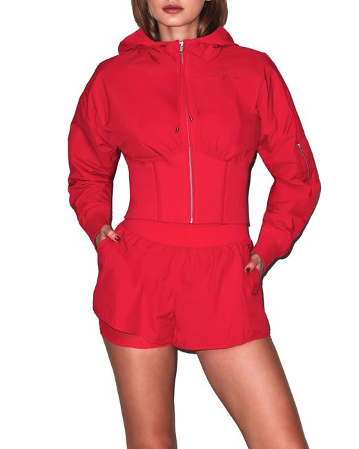 Fleur du Mal Red Warm Up Jacket
