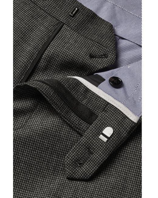 Charles Tyrwhitt Gray Stretch Wool Trousers for men