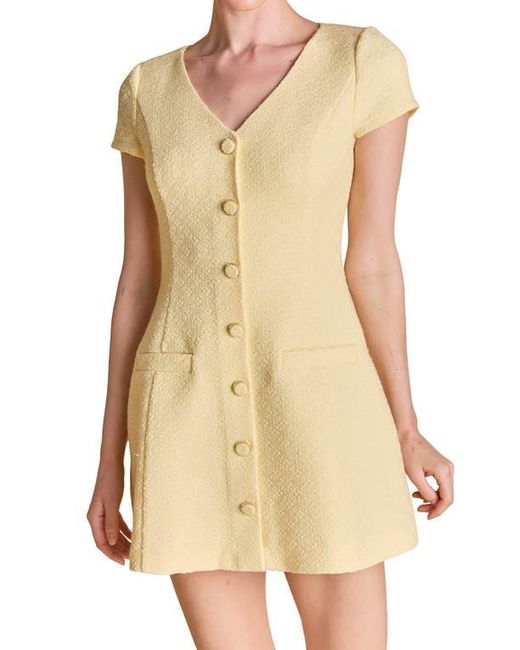 Endless Rose Natural Tweed A-Line Minidress