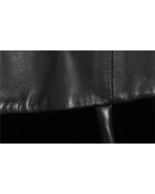 Emporio Armani Black Velvet Trim Leather Blazer