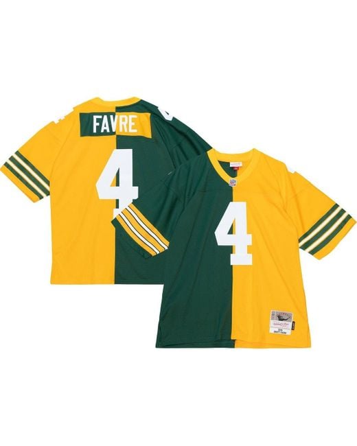 Brett Favre Green Bay Packers Mitchell & Ness 1996 Split Legacy