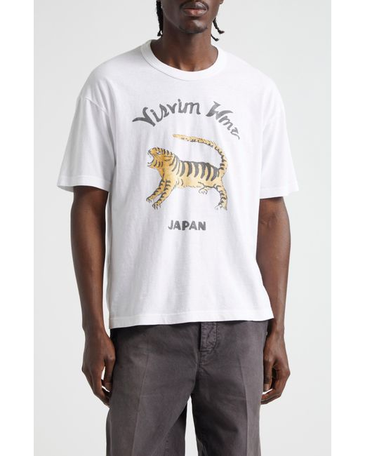 Visvim White Tora Tiger Graphic T-shirt for men