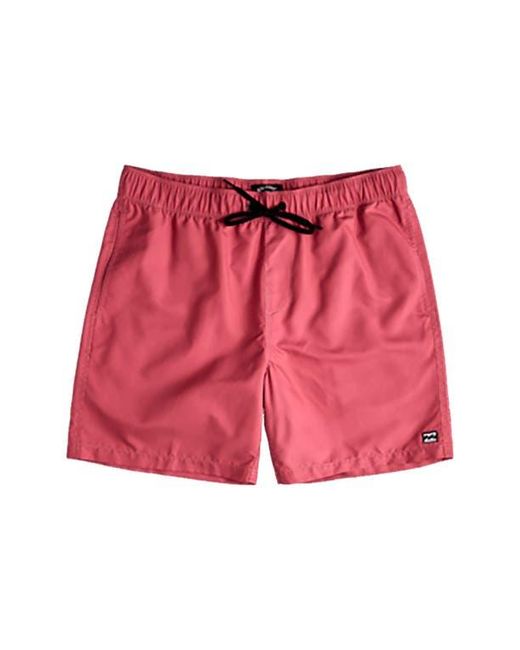 Billabong Pink All Day Layback Swim Trunks for men