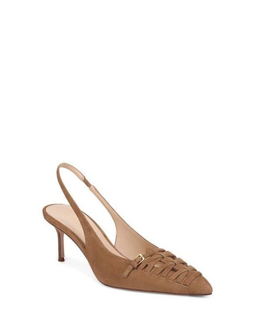 Veronica Beard Brown Rashida Slingback Pointed Toe Pump