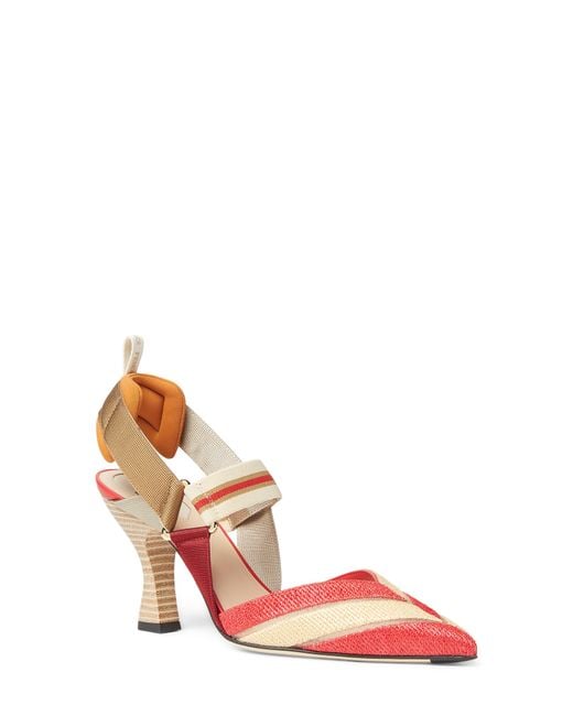 Fendi Pink Colibri Slingback Pump