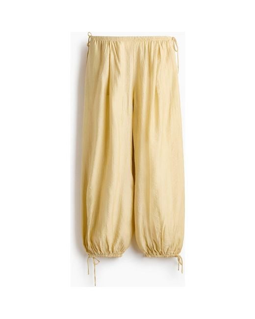 H&M Yellow Balloon Drawstring Trousers