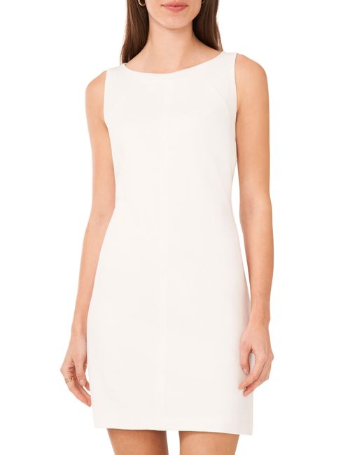 Halogen® White Halogen(r) Cutout Sleeveless Shift Dress