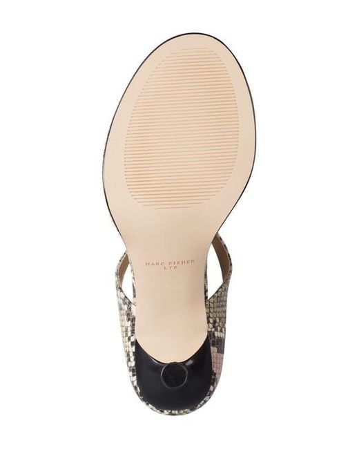Marc Fisher Metallic Alonde Kitten Heel Slide Sandal