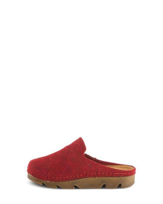 Flexus by Spring Step Red Cloggish Mule