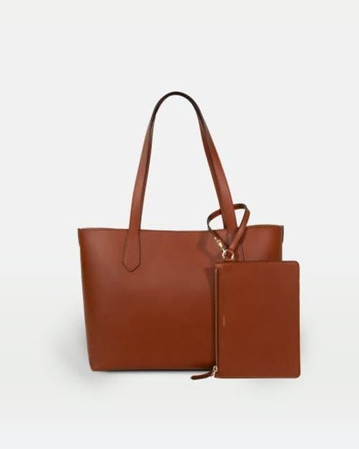 MODHER Brown Elba Structured Tote
