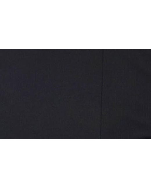 Carolina Herrera Black Sleeveless Trench Stretch Wool Midi Dress