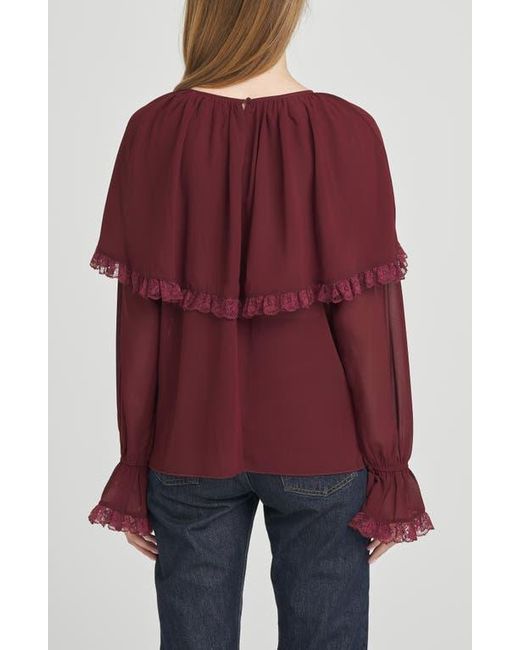Wayf Red Mirabel Capelet Top