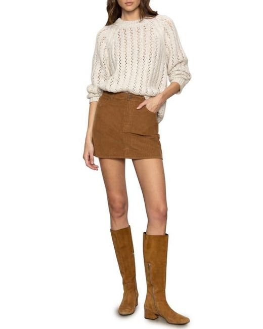 Sanctuary Brown Briar Stretch Cotton Corduroy Miniskirt