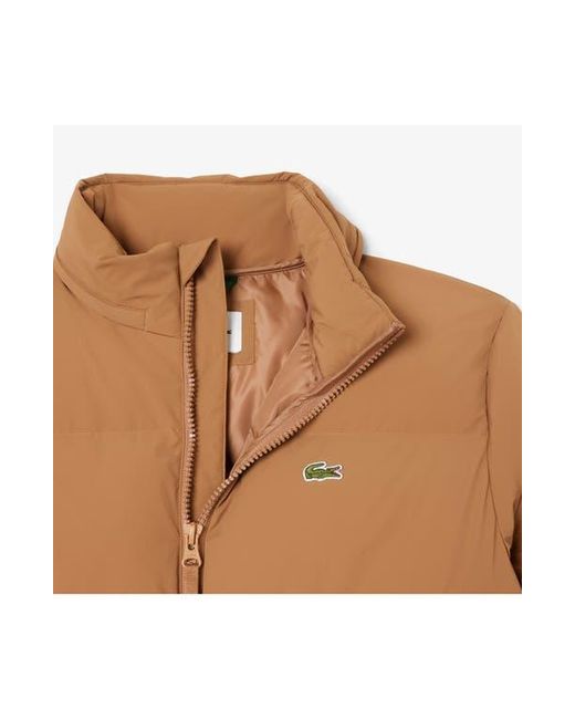 Lacoste Brown Water Repellent Down Puffer Jacket for men