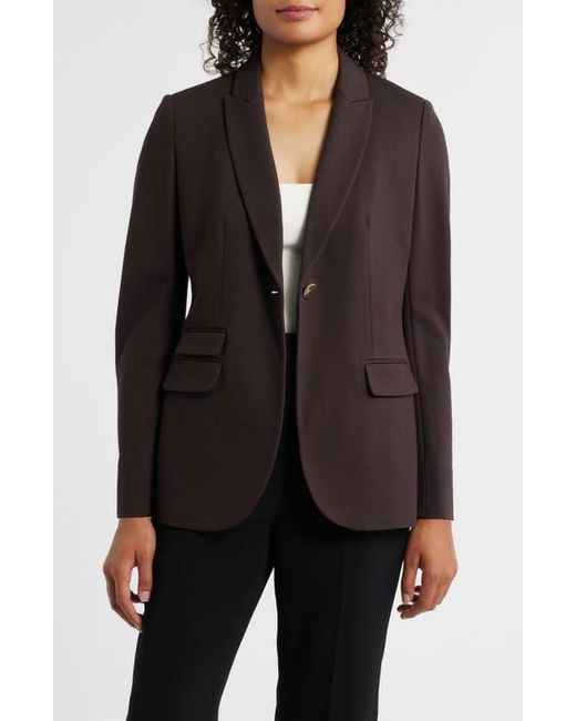 Anne Klein Black Stacked Pocket One-Button Blazer