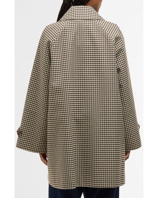 Barbour Brown Kennedy Water Resistant Houndstooth Check Jacket