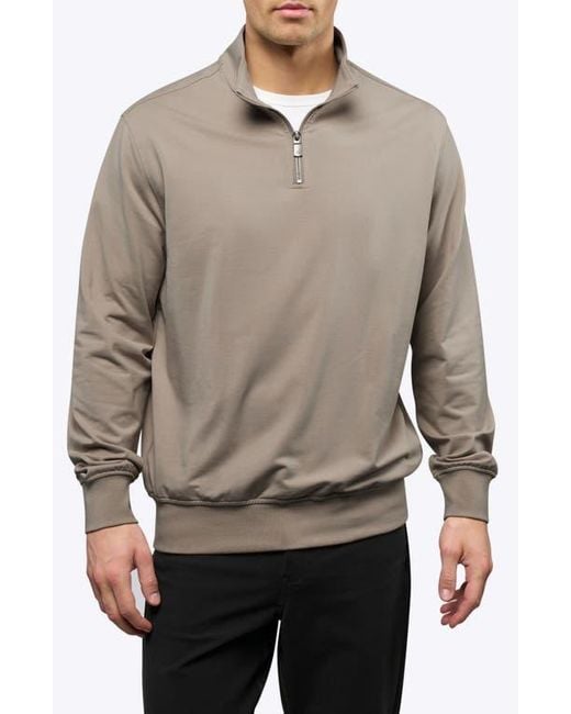 Cuts Gray Hyperloop Quarter Zip for men