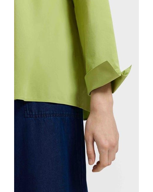 Foxcroft Green Agnes Split Cuff Popover Blouse