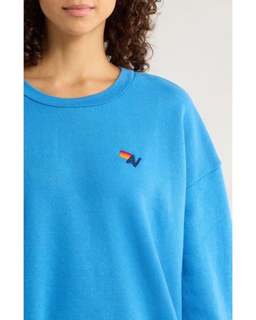 Aviator Nation Blue Rugby Stitch Sweatshirt